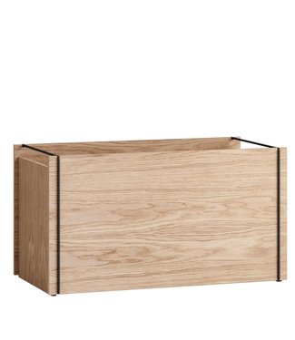 Moebe Moebe Storage Box eiken opberger 60 x 31 x 32 cm zwart