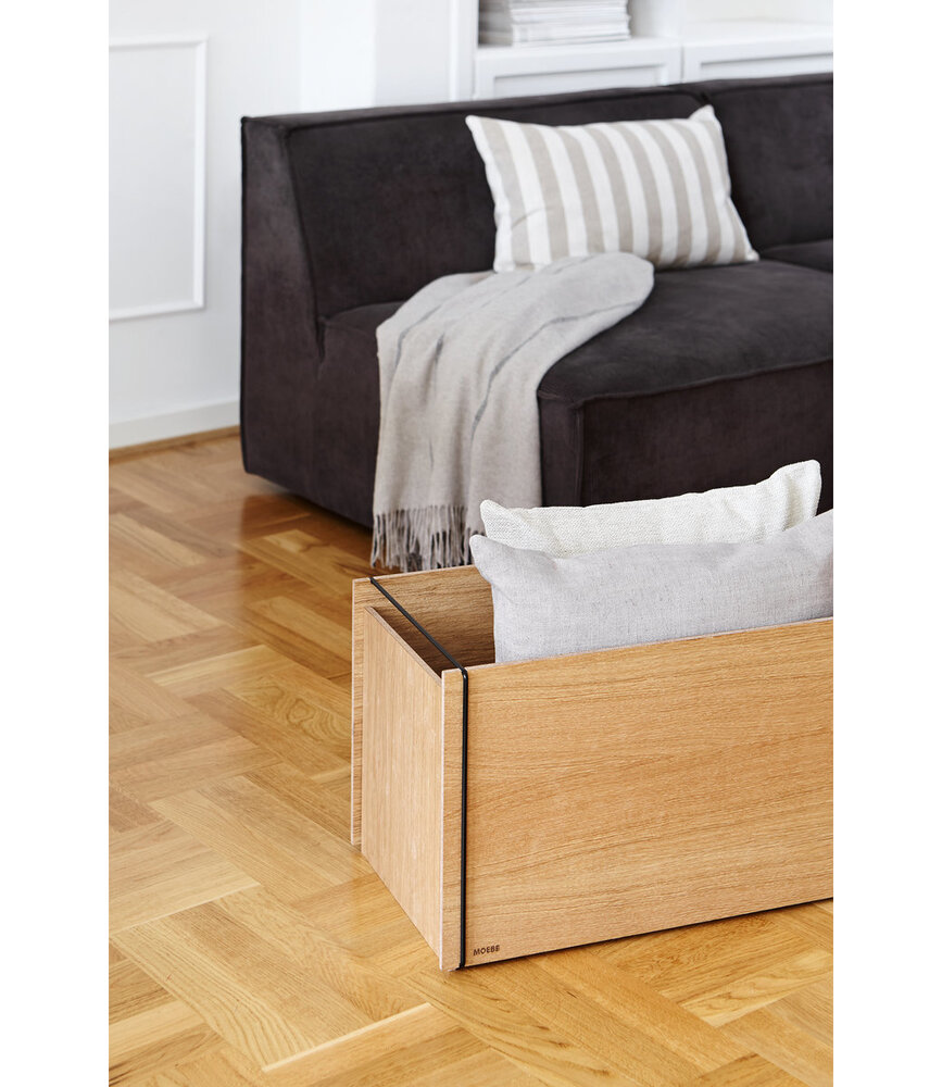 Moebe Moebe Storage Box oak 60 x 31 x 32 cm black Moebe Moebe Storage Box oak 60 x 31 x 32 cm black