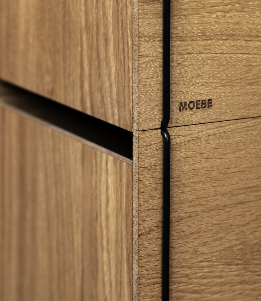 Moebe Moebe Storage Box oak 60 x 31 x 32 cm black Moebe Moebe Storage Box oak 60 x 31 x 32 cm black