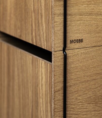 Moebe Moebe Storage Box oak 60 x 31 x 32 cm black Moebe Moebe Storage Box oak 60 x 31 x 32 cm black