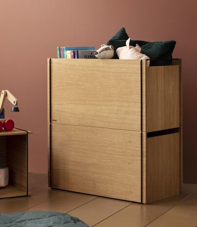 Moebe Moebe Storage Box oak 60 x 31 x 32 cm black Moebe Moebe Storage Box oak 60 x 31 x 32 cm black