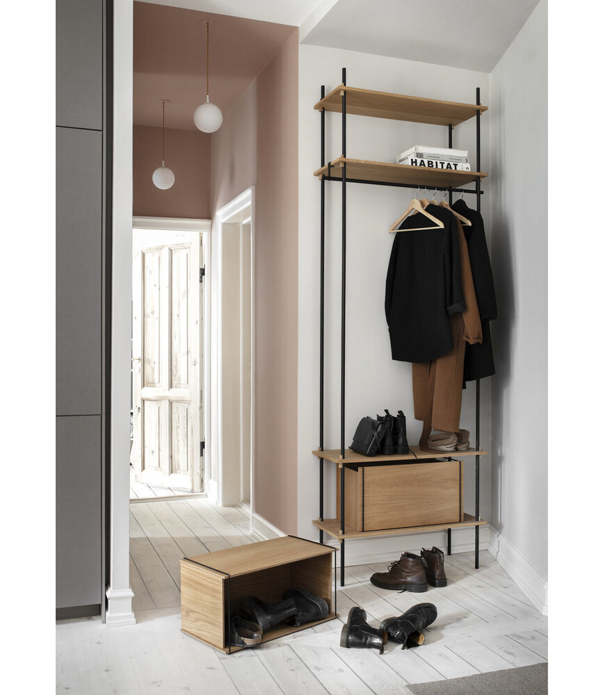 Moebe Moebe Storage Box oak 60 x 31 x 32 cm black Moebe Moebe Storage Box oak 60 x 31 x 32 cm black