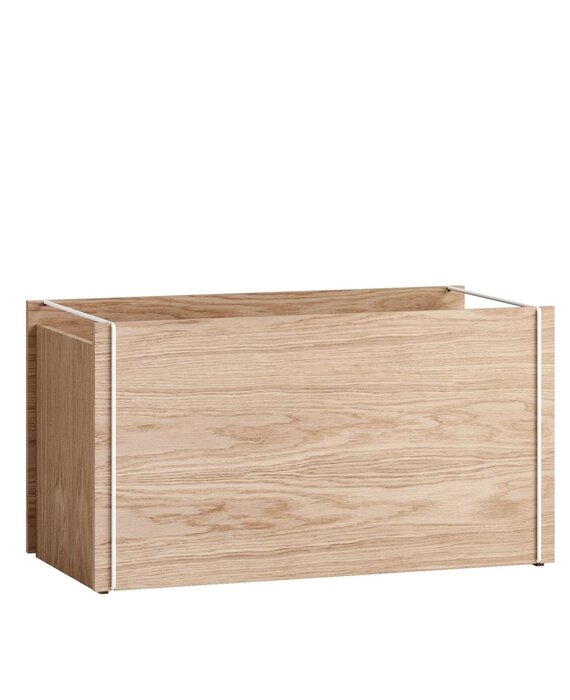 Moebe Storage Box eiken opberger 60 x 31 x 32 cm wit