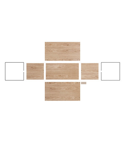 Moebe Moebe Storage Box eiken opberger 60 x 31 x 32 cm wit Moebe Moebe Storage Box eiken opberger 60 x 31 x 32 cm wit