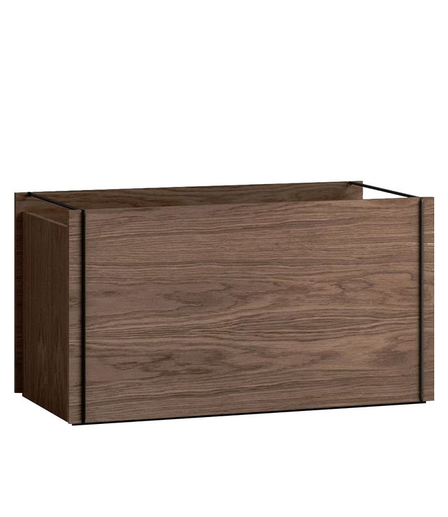 Moebe Moebe Storage Box gerookt eiken opberger 60 x 31 x 32 cm zwart