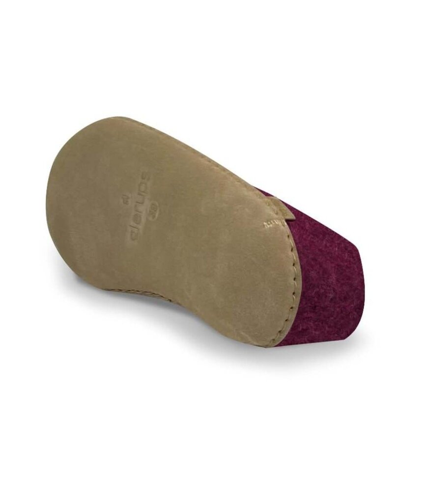 Glerups Glerups Shoe with leather sole (various sizes) Cranberry Slipper Glerups Glerups Shoe with leather sole (various sizes) Cranberry Slipper