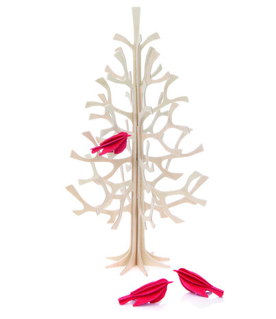 LOVI Lovi mini vogels set van 3 (diverse kleuren) berkenhout - 3D-dier DIY pakketje LOVI Lovi mini vogels set van 3 (diverse kleuren) berkenhout - 3D-dier DIY pakketje