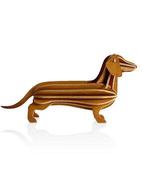 LOVI Lovi Dachshund cinnamon brown birch wood 3D - animal DIY package LOVI Lovi Dachshund cinnamon brown birch wood 3D - animal DIY package