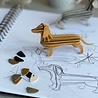 LOVI Lovi Dachshund cinnamon brown birch wood 3D - animal DIY package LOVI Lovi Dachshund cinnamon brown birch wood 3D - animal DIY package