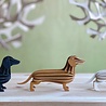 LOVI Lovi Dachshund cinnamon brown birch wood 3D - animal DIY package LOVI Lovi Dachshund cinnamon brown birch wood 3D - animal DIY package