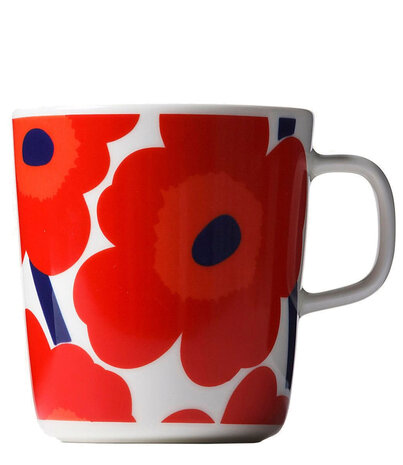 Marimekko Marimekko Unikko Beker 4dl rood Marimekko Marimekko Unikko Beker 4dl rood