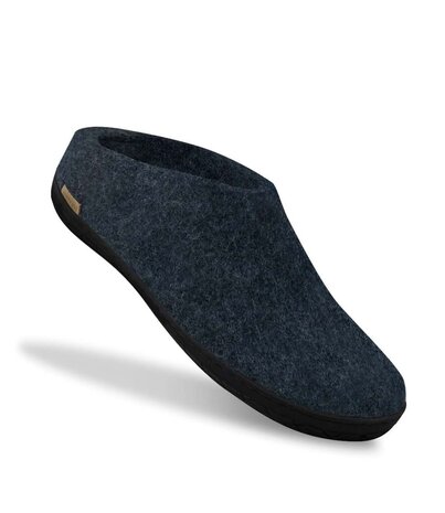 Glerups Glerups Slip-on met zwart rubber zool (diverse maten) Denim Pantoffel Glerups Glerups Slip-on met zwart rubber zool (diverse maten) Denim Pantoffel