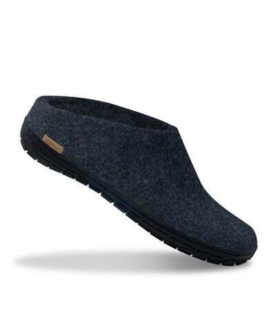 Glerups Glerups Slip-on met zwart rubber zool (diverse maten) Denim Pantoffel Glerups Glerups Slip-on met zwart rubber zool (diverse maten) Denim Pantoffel