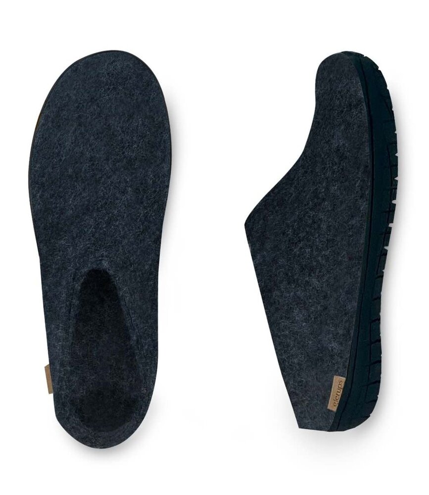 Glerups Glerups Slip-on met zwart rubber zool (diverse maten) Denim Pantoffel Glerups Glerups Slip-on met zwart rubber zool (diverse maten) Denim Pantoffel