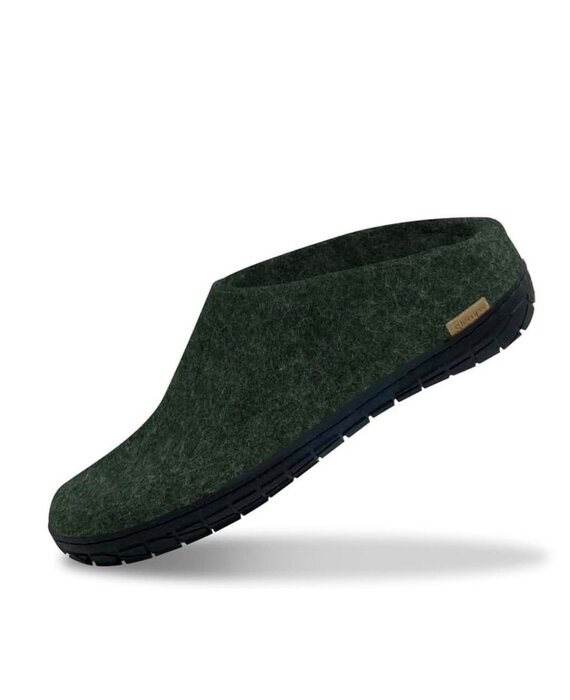 Glerups Slip-on met zwart rubber zool (diverse maten) Forest Pantoffel