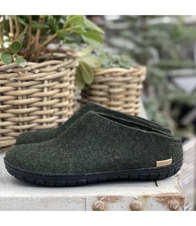 Glerups Glerups Slip-on met zwart rubber zool (diverse maten) Forest Pantoffel Glerups Glerups Slip-on met zwart rubber zool (diverse maten) Forest Pantoffel