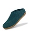 Glerups Slip-on with leather sole (various sizes) Petrol Slipper Glerups Slip-on with leather sole (various sizes) Petrol Slipper