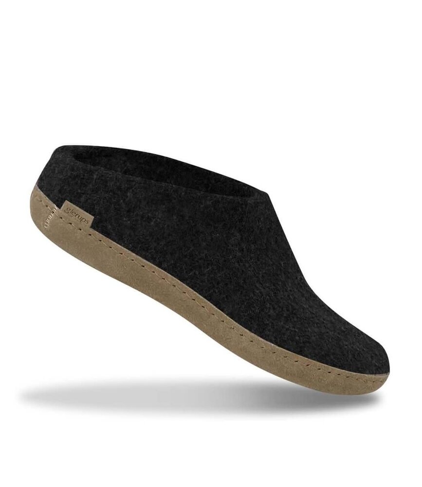 Glerups Glerups Slip-on with leather sole (various sizes) Charcoal Slipper Glerups Glerups Slip-on with leather sole (various sizes) Charcoal Slipper