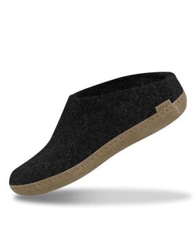 Glerups Glerups Slip-on met leren zool (diverse maten) Charcoal Pantoffel