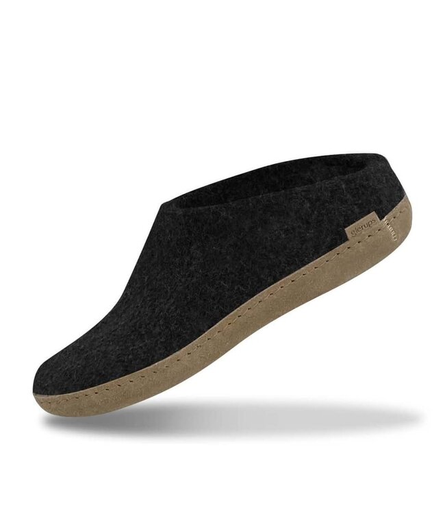 Glerups Glerups Slip-on with leather sole (various sizes) Charcoal Slipper