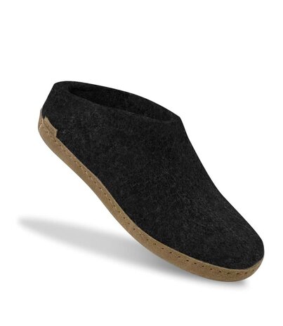 Glerups Glerups Slip-on with leather sole (various sizes) Charcoal Slipper Glerups Glerups Slip-on with leather sole (various sizes) Charcoal Slipper