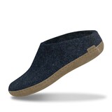 Glerups Glerups Slip-on with leather sole (various sizes) denim Slipper Glerups Glerups Slip-on with leather sole (various sizes) denim Slipper