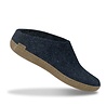Glerups Glerups Slip-on with leather sole (various sizes) denim Slipper Glerups Glerups Slip-on with leather sole (various sizes) denim Slipper