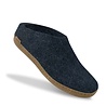 Glerups Glerups Slip-on with leather sole (various sizes) denim Slipper Glerups Glerups Slip-on with leather sole (various sizes) denim Slipper
