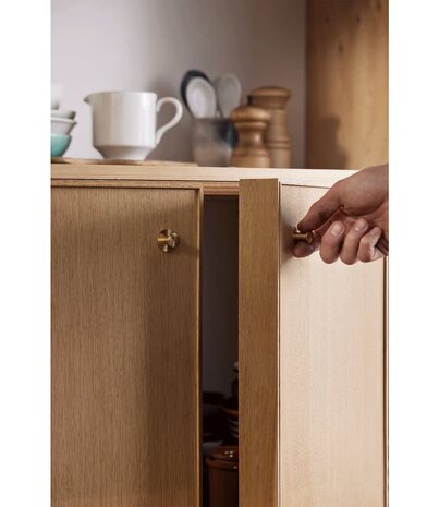 Moebe Moebe wandknop - kastdeurknop messing Moebe Moebe wandknop - kastdeurknop messing