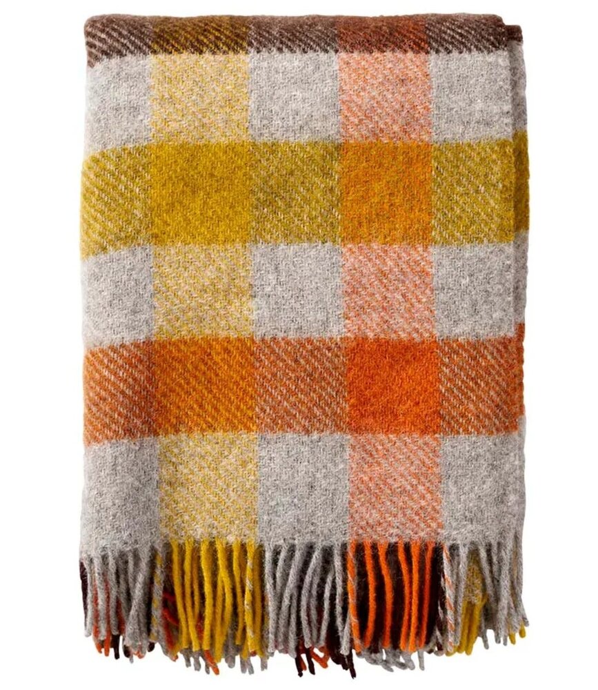 Klippan Klippan Gotland wollen plaid 130x200 van 25% Gotland wol Multi yellow Klippan Klippan Gotland wollen plaid 130x200 van 25% Gotland wol Multi yellow