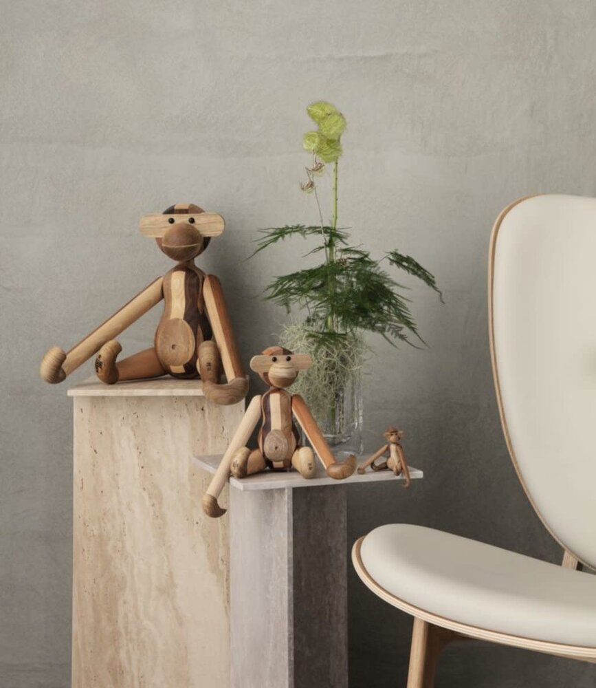 Kay Bojesen Denmark Kay Bojesen Monkey Reworked Anniversary small H19.5cm mixed wood Kay Bojesen Denmark Kay Bojesen Monkey Reworked Anniversary small H19.5cm mixed wood