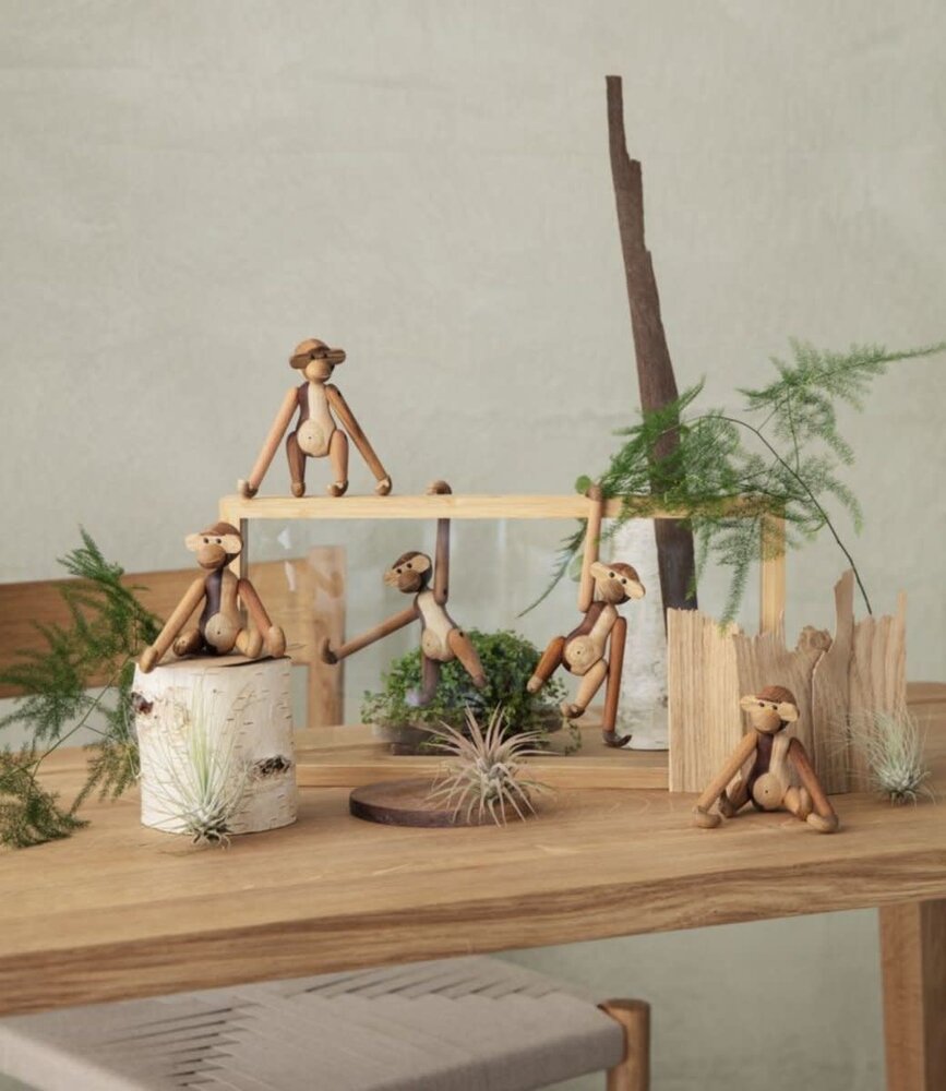 Kay Bojesen Denmark Kay Bojesen Monkey Reworked Anniversary small H19.5cm mixed wood Kay Bojesen Denmark Kay Bojesen Monkey Reworked Anniversary small H19.5cm mixed wood