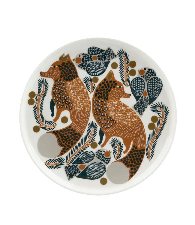 Marimekko Marimekko Ketunmarja plate 20cm brown-dark green