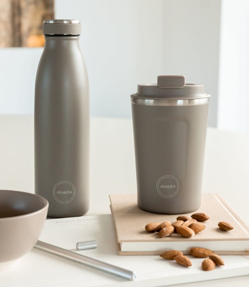 AYA & IDA AYA & IDA Thermo RVS Drinkfles 500 ml Driftwood AYA & IDA AYA & IDA Thermo RVS Drinkfles 500 ml Driftwood