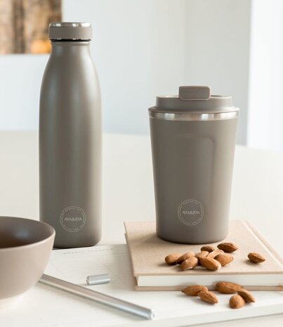 AYA & IDA AYA & IDA Thermo RVS Drinkfles 500 ml Driftwood AYA & IDA AYA & IDA Thermo RVS Drinkfles 500 ml Driftwood