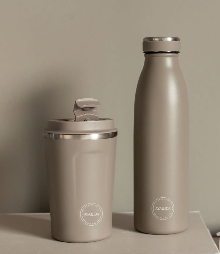 AYA & IDA AYA & IDA Thermo RVS Drinking bottle 500 ml Driftwood AYA & IDA AYA & IDA Thermo RVS Drinking bottle 500 ml Driftwood