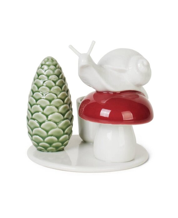Dottir Nordic Design - Bougeoir – Histoire d'hiver – Forêt – 14 x 10 x 19 cm