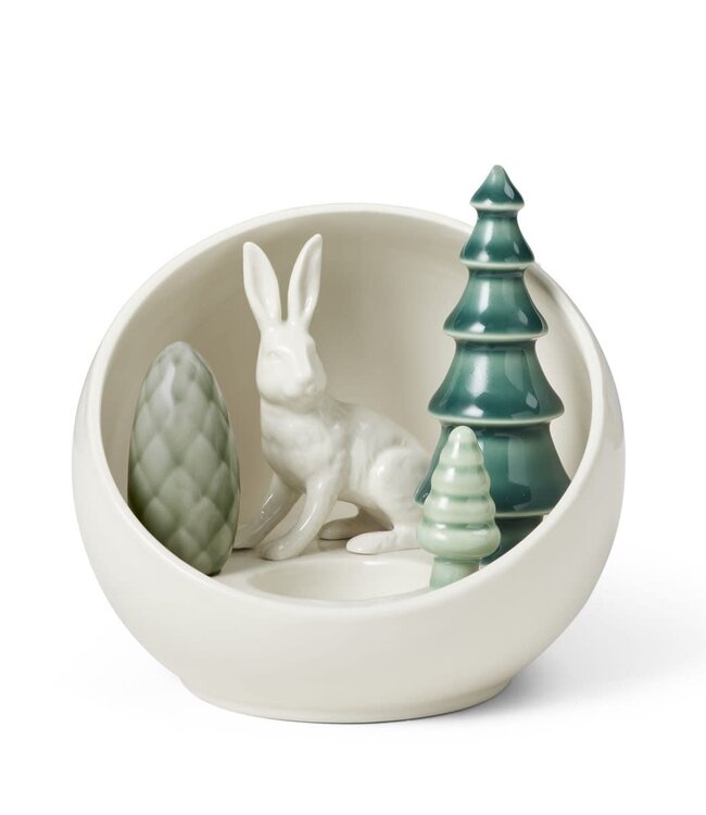 Dottir Dottir Winter Stories Hare Votive Ball Candlestick