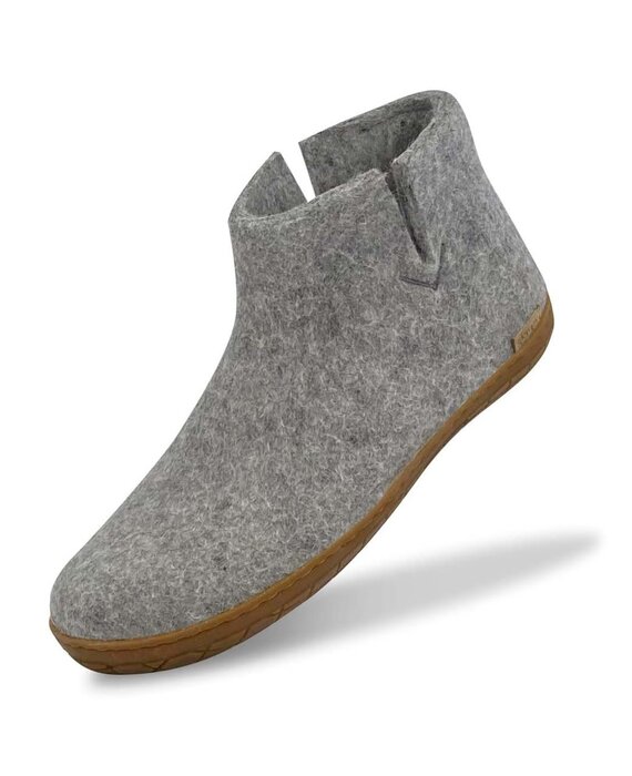 Glerups Boot met rubberen honing zool (diverse maten) Grijs Pantoffel