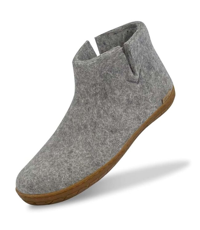 Glerups Glerups Boot Slipper with rubber honey sole (various sizes) Grey