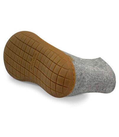 Glerups Glerups Boot Slipper with rubber honey sole (various sizes) Grey Glerups Glerups Boot Slipper with rubber honey sole (various sizes) Grey