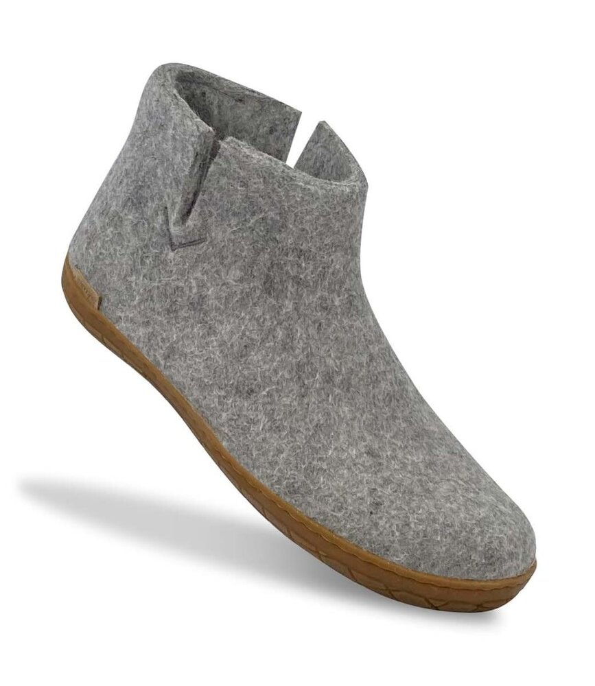 Glerups Glerups Boot Slipper with rubber honey sole (various sizes) Grey Glerups Glerups Boot Slipper with rubber honey sole (various sizes) Grey