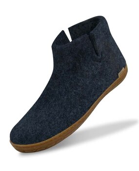 Glerups Glerups Boot Slipper with rubber honey sole (various sizes) Denim Glerups Glerups Boot Slipper with rubber honey sole (various sizes) Denim
