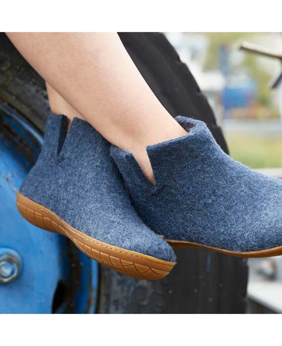 Glerups Boot met rubberen honing zool (diverse maten) Denim Pantoffel