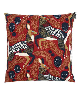 Marimekko Marimekko Pieni Peura cushion cover 50x50cm red beige dark blue