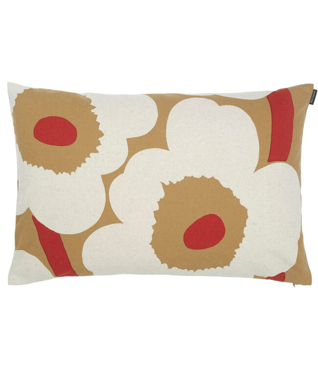 Marimekko Marimekko Unikko cushion cover 40x60cm brown red linen