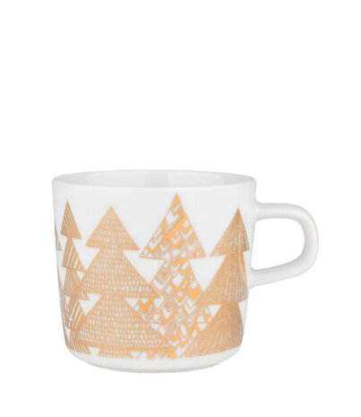 Marimekko Marimekko Kuusikossa beker 2dl met goud dessin Marimekko Marimekko Kuusikossa beker 2dl met goud dessin