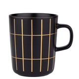 Marimekko Marimekko Tiiliskivi 2.5dl beker mat zwart goud Marimekko Marimekko Tiiliskivi 2.5dl beker mat zwart goud