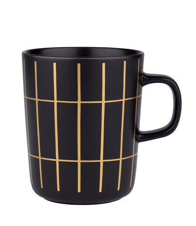 Marimekko Marimekko Tiiliskivi 2.5dl cup matte black gold Marimekko Marimekko Tiiliskivi 2.5dl cup matte black gold