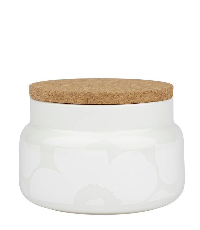 Marimekko Marimekko Unikko 0.7lt storage jar off-white